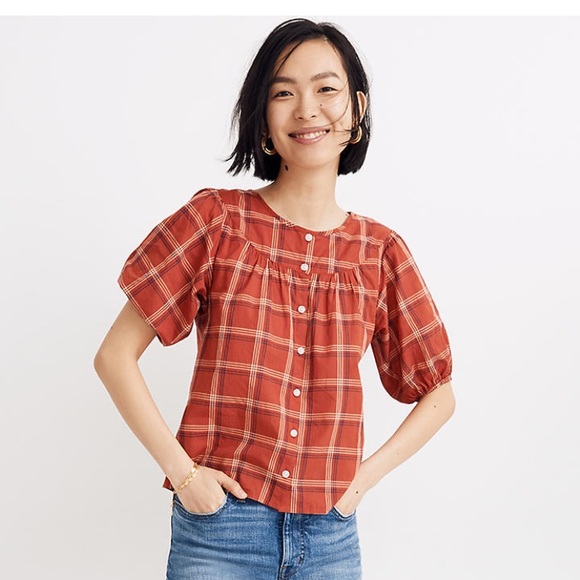 Madewell Tops - Madewell Prose Shirt in Plaid large NWT